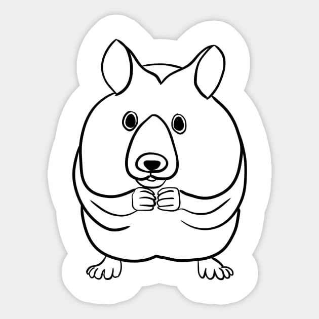 Stick figure hamster Sticker by WelshDesigns